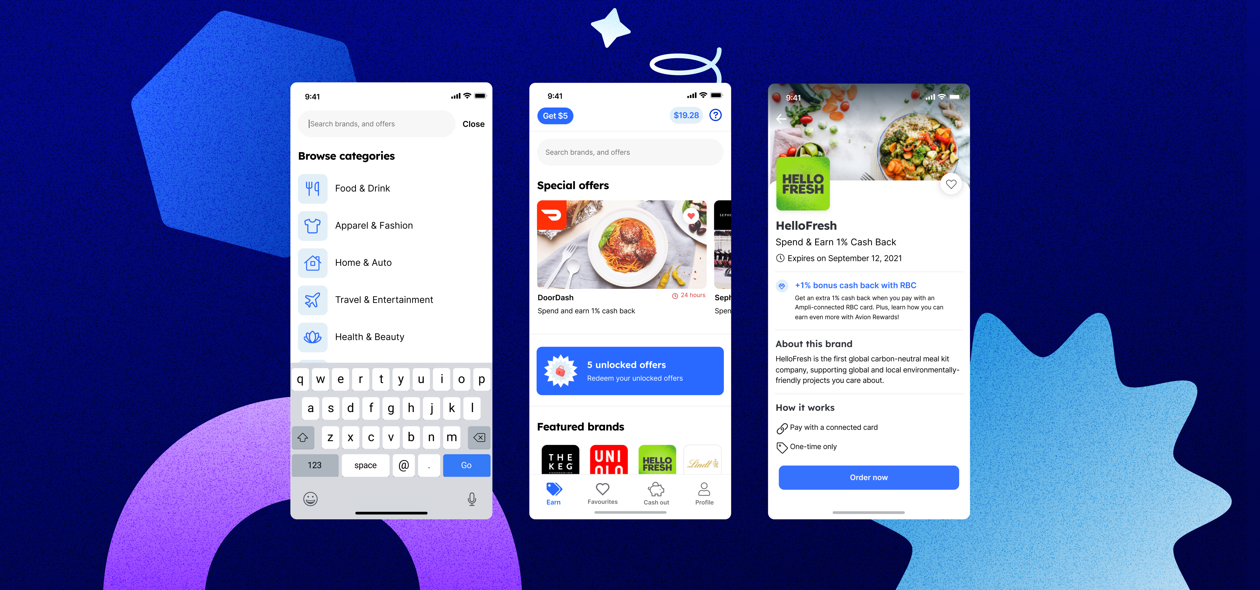 Building a search experience for an automated rewards loyalty mobile app.